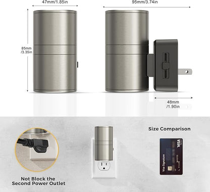L LOHAS LED Night Light, Dimmable Night Lights Plug into Wall,[1 Pack] Metal-Shade Nightlight for Adults, Automatic Nightlights, Light Sensor,Soft White 3000K, Nightlight Plug in for Hallway Bedroom