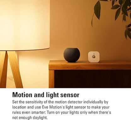 Eve Motion (Previous Version) - Smart Motion Sensor with Light Sensor, IPX3 Water Resistance, Automatic Activation of Lights and Devices, Thread