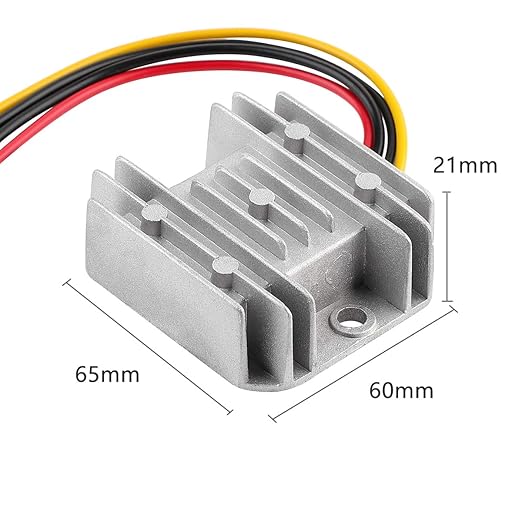 DC Voltage Reducer Converter DC 8V-40V to 12V 3A 36W Automatic Step Down Up Voltage Regulator Power Converter Waterproof Module Transformer for Golf Cart Club Car
