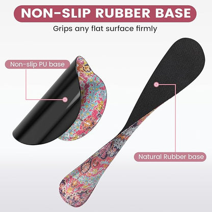 iLeadon Ergonomic Mouse Pad Set with Wrist Rest, Boho Design, Easy Typing & Pain Relief, Non-Slip Base for Home, Fuchsia