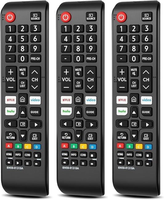 (Pack of 3) Replacement for Samsung TV Remote Control, Universal Compatible with All Samsung LCD LED HDTV 3D Smart TVs