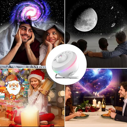 Galaxy Projector for Bedroom, 13 in 1 Planetarium Projector with Meteor, LED Space Galaxy Lamp, Night Lights Room Decor for Kids Adults Birthdays Gifts - White