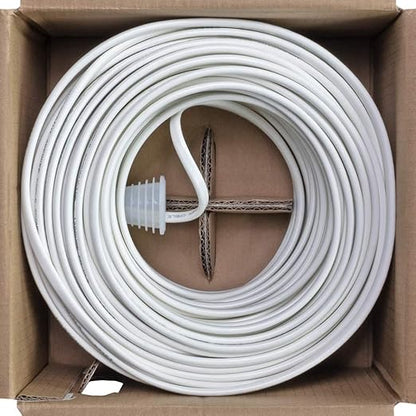NavePoint 500ft in Wall Audio Speaker Cable Wire CL2 18/2 AWG Gauge 2 Conductor Bulk White