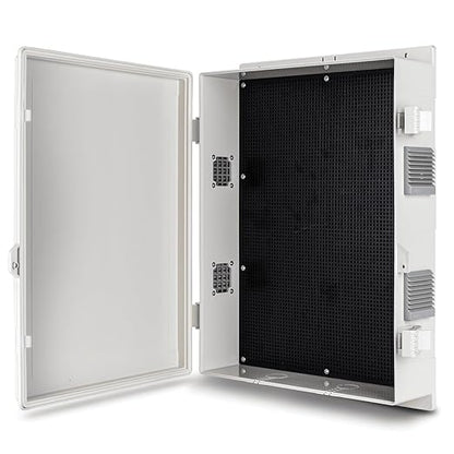 Namunanee Outdoor Electrical Junction Box, ABS Water Resistant Enclosure with Internal Mounting Panel & Hinged Cover (18.1" H* 12.6" L* 4.3" W)