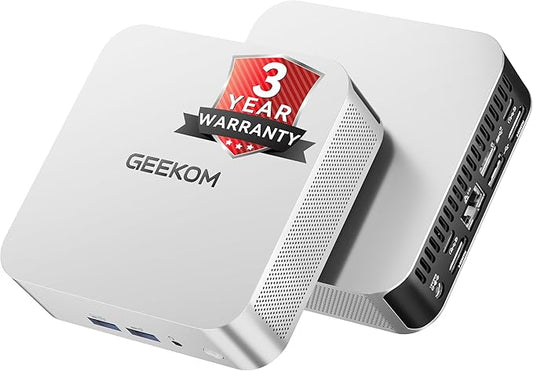 GEEKOM A8 Mini PC with AMD Ryzen 7 8845HS, 3-Year Coverage, 32GB DDR5 RAM 1TB PCIe 4.0 NVMe SSD, Windows 11 Pro Mini Desktop Computers, AMD Ryzen AI/Radeon 780M/WiFi 6E/USB4/8K/SD Slot