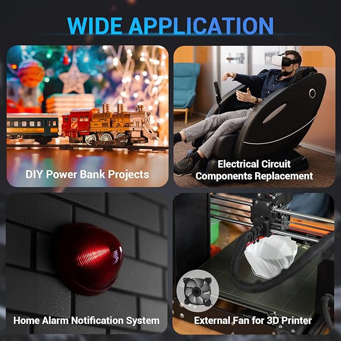 DROK LM2596 Buck Converter, Pack of 10 DC to DC Buck Converter Adjustable Voltage Regulator 3.2-35V to 1.25-34V