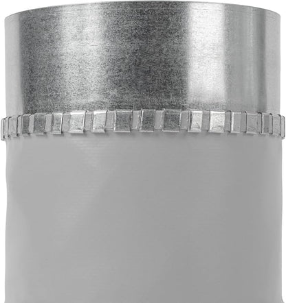 Repa Market 4" Inch Flexible Vibration And Noise Reducing Coupler - Female Fit Duct Connector – Galvanized Steel Coupling for Joining Two Male Duct Fittings – HVAC Ventilation Inline Joint