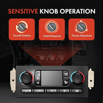 A-Premium Automatic Climate Control Module A/C & Heater Control Panel - Compatible with Hummer H2 2003 2004 2005 2006 2007 - with Rear Window Defogger, Replaces# 10399657 15105969