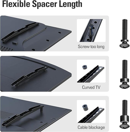 Mounting Dream TV Mounting Hardware TV Mount Screws Kit Comes with M4, M5, M6, M8 Screws, Includes Spacers and Washers, Fits Any TVs Up to 82 Inch, Works with Any Wall Mount MD5754