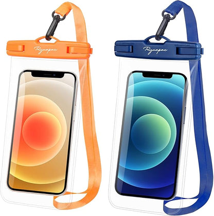 Waterproof Phone Pouch Bag - 7.5in Water Proof Cell Phone Case for Beach Travel Must Haves, IPX8 Dry Bag with Lanyard for iPhone 16 15 Pro Max Galaxy S25 S24 Ultra, Cruise Ship Essentials 2025