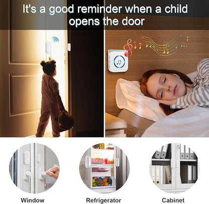 SanJie Door Chime, Wireless Door Chimes When Door Open Entry for Business/Home/Office/Store (500ft Range 26 Chimes Adjustable Volume)