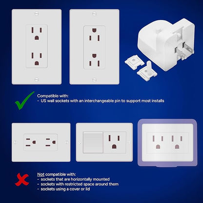 ProofVision Electric Toothbrush Wall Charger for US Socket for Philips 1000 to 7000 Series | Portable Philips Charging Station, Wireless, IPX7 Seal, with 2 Compatible Toothbrush Heads