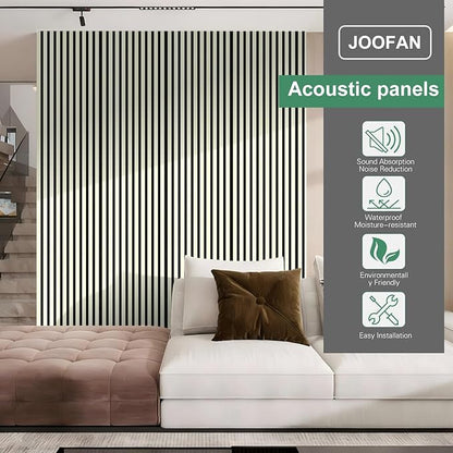 Premium Acoustic Wood Slat Wall Panels – Noise-Reducing Sound Absorption Panels for Home Theater, Studio & Office | Modern Decorative Slat Walling for Echo Control | Eco-Friendly & Easy to Install