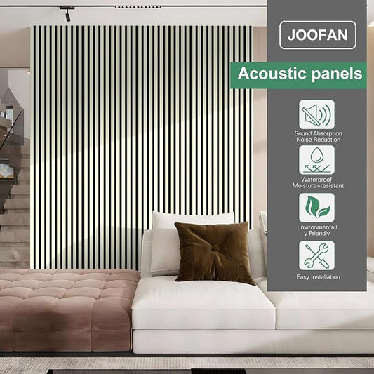 Premium Acoustic Wood Slat Wall Panels – Noise-Reducing Sound Absorption Panels for Home Theater, Studio & Office | Modern Decorative Slat Walling for Echo Control | Eco-Friendly & Easy to Install