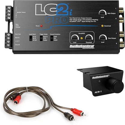 AccuBASS 2-Ch Line Out Converter Kit - LC2iPro Processor and 17ft Oxygen Free RCA Cable