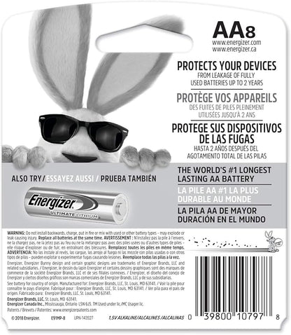 Energizer AA Batteries, MAX Double A Battery Alkaline, 8 Count (Pack of 4)