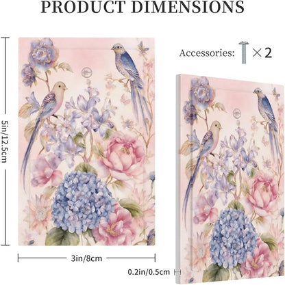 Bvtewkhz Floral Birds Morris No Device Single Blank Decorative Outlet Covers Light Switch Plate Electrical Receptacle Switchplate For Bathroom Kitchen Bedroom