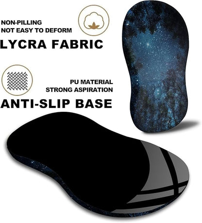 KUOSGM Mouse Pad Wrist Support, Ergonomic Mouse Pad with Massage Dot, Comfortable Computer Mouse Pad for Laptop, Wrist Rest Pain Relief Mousepad with Non-Slip PU Base for Office & Home, 12 x 8 in