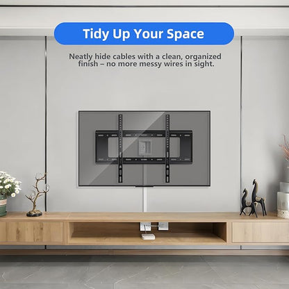 GEVINFA in-Wall TV Cable Management Kit with Power, Dual Outlets, USB-A & USB-C Ports, 9ft/109in Cord, Includes Wall Cutting Tools, Hide TV Wires for Clean Home Theater Setup
