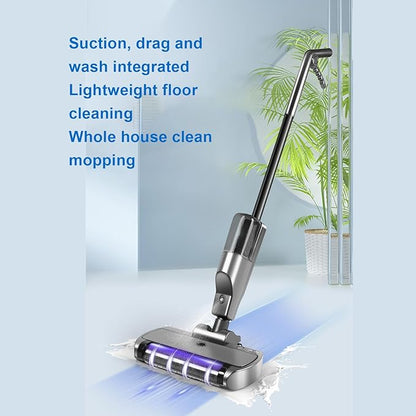 Diydeg Wet Dry Vacuum Cleaner, 550ml Water Tank Spray Automatic Vacuum Mop Electric Hardwood Floor Area Rug Cleaner, Hard Floor Cleaner and Mop