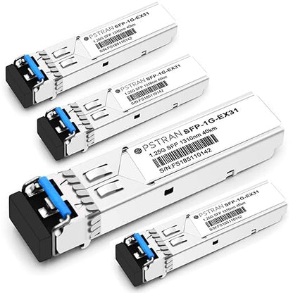 OPSTRAN 1000BASE-EX SFP Optical Transceiver Module Compatible with Mikrotik 1310nm 40km DDM Duplex LC SMF 4 Pack