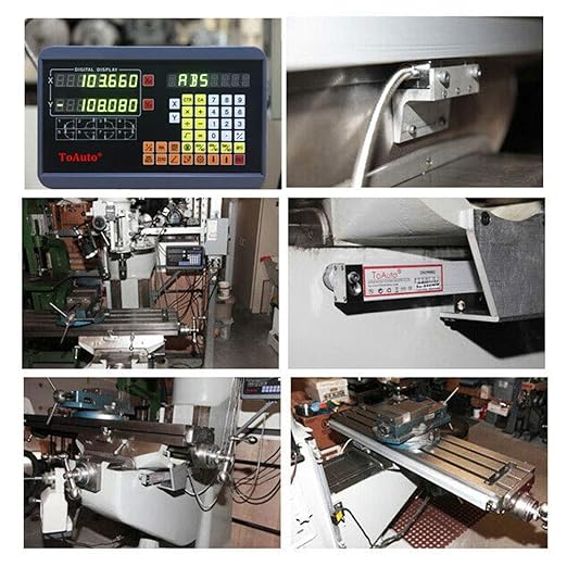 FASTTOBUY 3 Axis Digital Readout 4"+20"+40" DRO Display 5um Precision Linear Scale Encoder 100mm+500mm+1000mm for CNC Wire Milling Cutting Machine