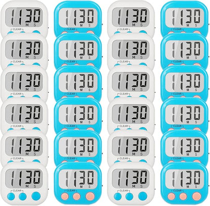 Classroom Timers for Teachers Kids Large Magnetic Digital Timer Teacher Supplies 24 Pack-Blue White