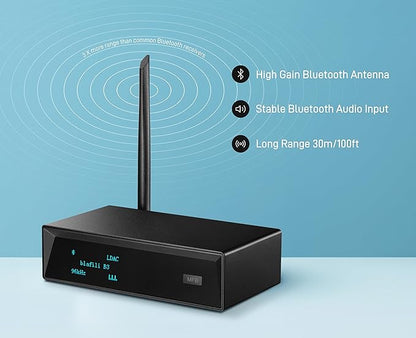 blafili B3 Professional XLR Bluetooth v5.1 Music Receiver, LDAC & aptX HD Streamer, Built-in ESS DAC, Analog RCA, Digital Optical and COAXIAL Outputs, for Audio Mixer, DJ Speakers & PA System