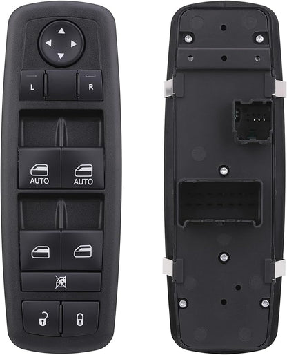 Obaee Window Switch Power Control Button Front Left Driver Side Compatible with 2010-2011 Dodge Grand Caravan/Chrysler Town & Country, Replacement OEM 04602535AI, Double Autos 3+0 Pinss