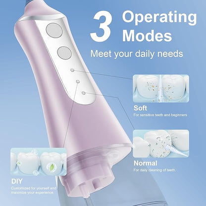 Electric Water Flosser Water Flosser Portable Dental Flosser Oral Cleaning (L10 Pink)