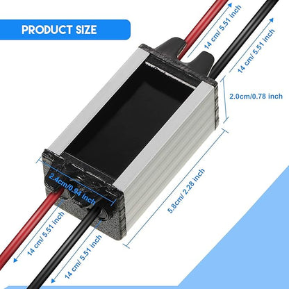 2 Pcs Dc 24v to 12v 2a 24w Step Converter Voltage Reducer Regulator Down Waterproof Dc 24v to 12v Buck Boost Converter for Golf Cart,Accept Dc15-40v Inputs(2 Pieces)