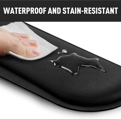 Gimars 63D High-Density Thicken Memory Foam Keyboard Wrist Rest, 17.3'' Enlarge Ergonomic Wrist Rest with Anti-Slip Rubber Base for Typing Pain Relief, Office, Gaming, Computer, Laptop, Mac, Black