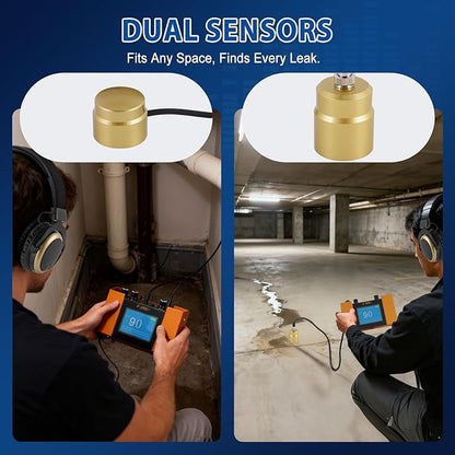 Underground Water Leak Detector Water Leak Detection Device Water Pipe Leak Detector with Digital Display & Adjustable 4 Gears Frequency for Pool Pipe, Fire Pipe, Floor Heating Pipe