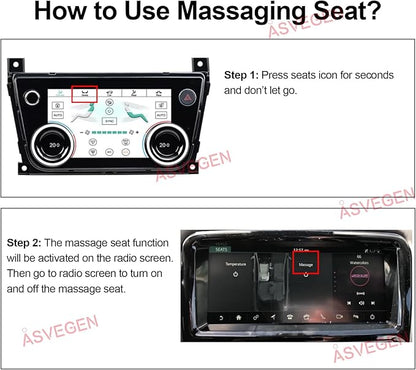 7 Inch LCD Touch Screen Air Conditioning Climate Control AC Panel for Jaguar XJ XJL XJR X351 2010-2019