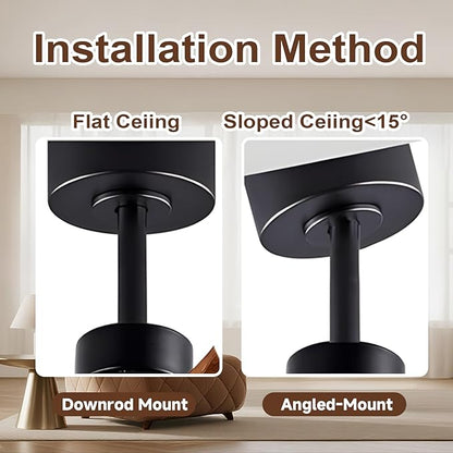 Gaizw Ceiling Fans with Lights, 60 Inch Ceiling Fan with Remote Control, 3 Blades Walnut Fan Reversible Quiet DC Motor 6 Speeds Timing Indoor Outdoor Farmhouse Ceiling Fans for Bedroom Living Room