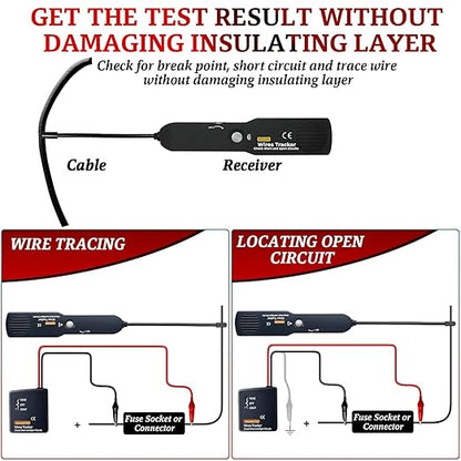 Automotive Circuit Tracer & Wire Tracker 6-42V DC Wire Short Finder, Circuit Tracker, Circuit Tester & Circuit Scanner for Car, Boat, Trailer - Open/Short Circuit Detection Tool EM415PRO