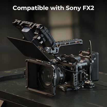 SmallRig Half Cage for Sony FX2, with Removable Top NATO Rail, Quick Release Plate for Arca, Modular Design Compatible with Original XLR Handle, for DJI RS 3 / RS 3 Pro/RS 4 / RS 4 Pro Gimbal - 5591