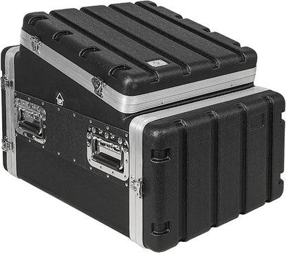 Sound Town Lightweight and Compact 6U ATA ABS Rack Case, with Slant Mixer Top, 21" Depth, 10U Top and 6U Side Spaces (STMR-A10X6U)