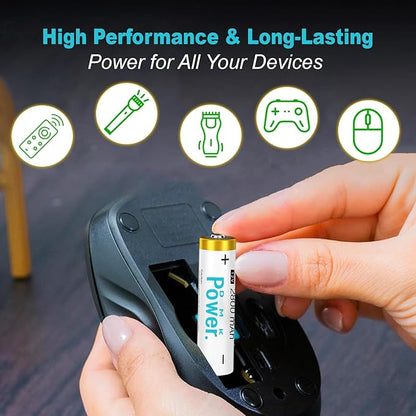 DMK POWER Rechargeable AA Batteries,2800mAh High Capacity Batteries 1.2V NiMH Low Self Discharge (4pcs)
