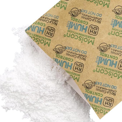 Wisesorb Size 67 62% Two-Way Humidity Control Packs for Storing 1 lb, 67 Gram 120 Pack Moisture Control Packets Individually Wrapped, Humidifier Packs for Storage Containers