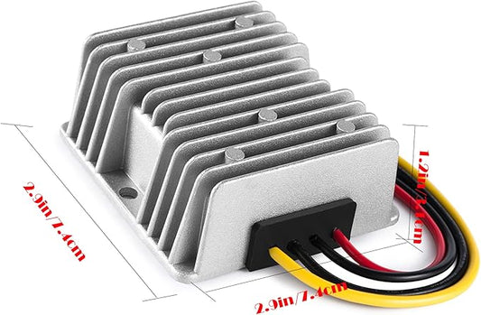 MGGi DC to DC Voltage Reducer 60V 72V Step Down to 12V 5A 60W, Waterproof Converter Regulator, Power Supply Module Buck Transformer, for Golf Cart, forklifts, Car