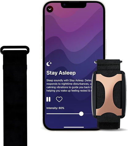 Bundle of Apollo Neuro Wearable (Twilight) & 12-Month SmartVibes AI Membership + Sleep Band (Black)