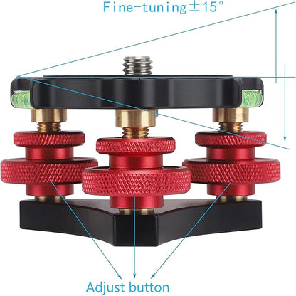 Tripod Leveler Stand with +/-5 Degree Precision Adjustment Bracket for Seestar s50/Panoramic Head Ball Head Video Head and Tripod