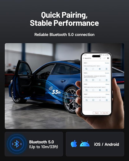 TOPDON TopScan Pro OBD2 Scanner Bluetooth, Bi-Directional Scan Tool for iPhone & Android with All System, 13+ Hot Reset Car Scanner, FCA AutoAuth, CAN-FD, AI Assistant, Upgraded TopScan Code Reader