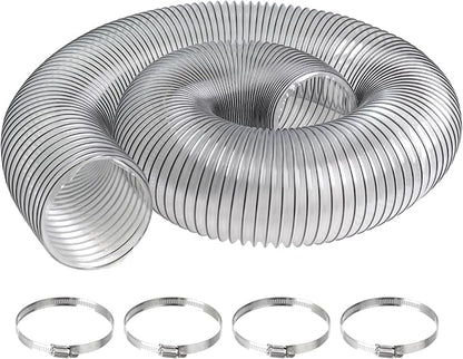 PVC Dust Collection Hose 6" x 10', Puncture Resistant 6 Inch Dust Collector Hose for Shop Vacuum,Woodworking Dust Collection Systems,Flexible Clear PVC Fume Debris Dust Hose Tube w/Carbon Steel Wire