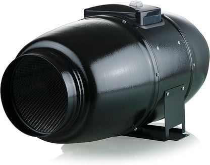 VENTS-US TT Silent M 250 – 10" Inline Duct Fan with Up to 880 CFM Includes Double-Speed Switch with Thermal Overload Protection – UV Resistant, and sound Absorbing Casing