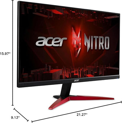 Acer Nitro 23.8" Full HD 1920 x 1080 PC Gaming IPS Monitor | AMD FreeSync Premium | 180Hz Refresh | Up to 0.5ms | HDR10 Support | 99% sRGB | 1 x Display Port 1.2 & 2 x HDMI 2.0 | KG241Y M3biip