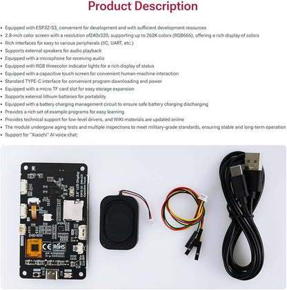 Hosyond ESP32-S3 Touchscreen Module, 2.8" 240x320 IPS LCD EPS32 Display with WiFi Bluetooth Capacitive Touch Screen for Arduino IoT Projects