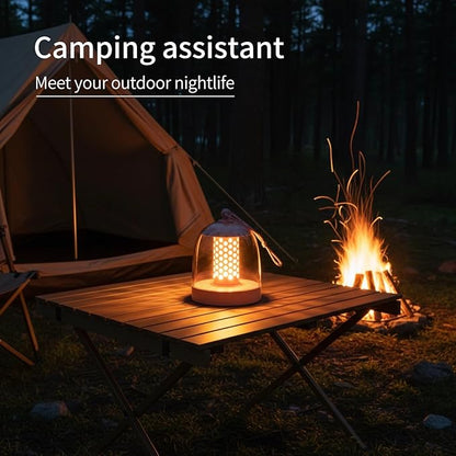 MKLK Camping Lantern, IPX4 Waterproof Touch Control LED Night Light, USB Rechargeable & Long Lasting Battery, Portable Hanging Tent Lamp for Outdoor Camping Hiking Backpacking, Pink