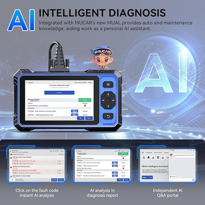 OBD2 Scanner, MUCAR 682 AI-Assisted Car Diagnostic Tool, Automotive Bidirectional Scan Tool, Full Systems Car Diagnostic Scanner, Scanner for Car with 20+ Reset, CAN FD & FCA SGW, Lifetime Update
